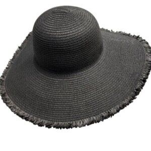 Torrid Black Paper Straw Beach Hat Floppy Small Medium